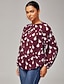 preiswerte Blusen-Pear Print Casual Polyester Top