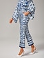 economico Fondi-Porcelain Print Stretch Elegant Stylish Pants