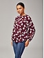 preiswerte Blusen-Pear Print Casual Polyester Top