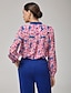 preiswerte Blusen-Leopard Print Long Sleeve Blouse