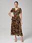 billige Maxikjoler-Velvet Tiered Short Sleeve Dress