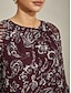 baratos blusas-Paisley Sheer Layered Blouse