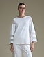 economico bluse-Modal Sheer Sleeve Light Stylish Top