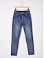 economico pantaloni e pantaloncini-Slim Stretch Cotton Denim Ankle Jeans