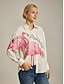 cheap Blouses-Flamingo Print Loose Shirt