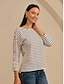 cheap Blouses-Cotton Striped Metal Button Shirt