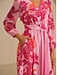 baratos Vestidos Tamanhos Grandes-Viscose Fabric Floral Maxi Dress