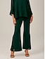 cheap Pants-Contrast Patchwork Elastic Tencel Pants