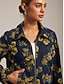 abordables vestes et manteaux-Denim Zipper Floral Jacket