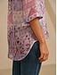abordables blouses-Bohemian Print Casual Blouse
