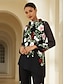cheap Blouses-Floral Print Stretch Chiffon Blouse