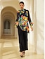 cheap Blouses-Floral Stretch Chiffon Blouse