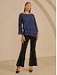cheap Blouses-Textured Chiffon Layered Hem Blouse