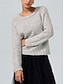 preiswerte Pullover-Pearl Beaded Design Crew Neck Sweater