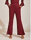 economico Pantaloni-Stretch Chiffon Flared Pants