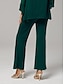 cheap Pants-Contrast Patchwork Elastic Tencel Pants