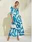 abordables Vestidos Maxi-Brushstroke Satin Maxi Dress