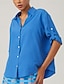 economico bluse-Minimalist Vacation V Neck Shirt