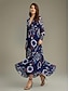 cheap Maxi Dresses-Floral Print Chiffon Maxi Dress