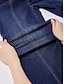 baratos calças e shorts-Slimming Stretch Denim Wide Leg Pants
