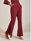 economico Pantaloni-Stretch Chiffon Flared Pants