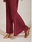 economico Pantaloni-Stretch Chiffon Flared Pants