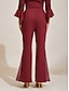 economico Pantaloni-Stretch Chiffon Flared Pants