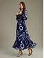 cheap Maxi Dresses-Floral Print Chiffon Maxi Dress