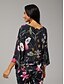 economico bluse-Layered Floral Crinkled Bell Sleeve Top