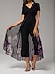 billige jumpsuits-Tencel Chiffon Paneled Floral Print V Neck Jumpsuit