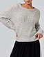 preiswerte Pullover-Pearl Beaded Design Crew Neck Sweater