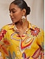 cheap Blouses-Paisley Floral Chiffon Dolman Shirt