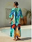 abordables Robes Maxi-Leopard Feather Chiffon Maxi Dress