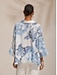 economico bluse-Retro Floral Dolman Chiffon Shirt