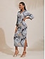 abordables Vestidos Maxi-Paisley Stretch Knit Maxi Dress