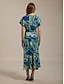 cheap Maxi Dresses-Paisley Satin Maxi Dress