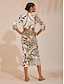 economico Vestiti maxi-Leopard Print Knit Maxi Dress
