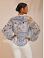 economico bluse-Paisley Pattern Chiffon Straight Top