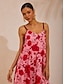 cheap Maxi Dresses-Spring Blooms Airy Cotton Look A-Line Cami Dress