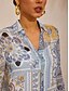 economico Abiti midi-Retro Chiffon Paisley Pattern Shirt Dress