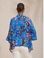 economico bluse-Satin Floral Dot Dolman Sleeve Shirt