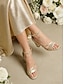 preiswerte Pumps und Absätze-Shimmering Ankle Strap Block Heel Sandals