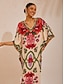 economico Vestiti maxi-Floral Batwing Chiffon Maxi Dress