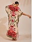economico Vestiti maxi-Floral Batwing Chiffon Maxi Dress