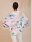 cheap Blouses-Ethereal Jellyfish Drift Silky Satin Shirt