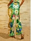 cheap Pants-Tropical Temptation Silky Satin Leopard Pants