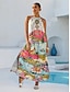 preiswerte Maxi-Kleider-Traumhaftes, seidiges Vintage-Maxikleid aus Satin aus dem Dorf