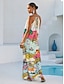 preiswerte Maxi-Kleider-Traumhaftes, seidiges Vintage-Maxikleid aus Satin aus dem Dorf