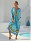 cheap Maxi Dresses-Vintage Jewelry Chiffon Vacation Kaftan