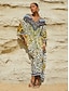 cheap Maxi Dresses-Lady Lionheart Flowy Chiffon Dolman Sleeve Kaftan
